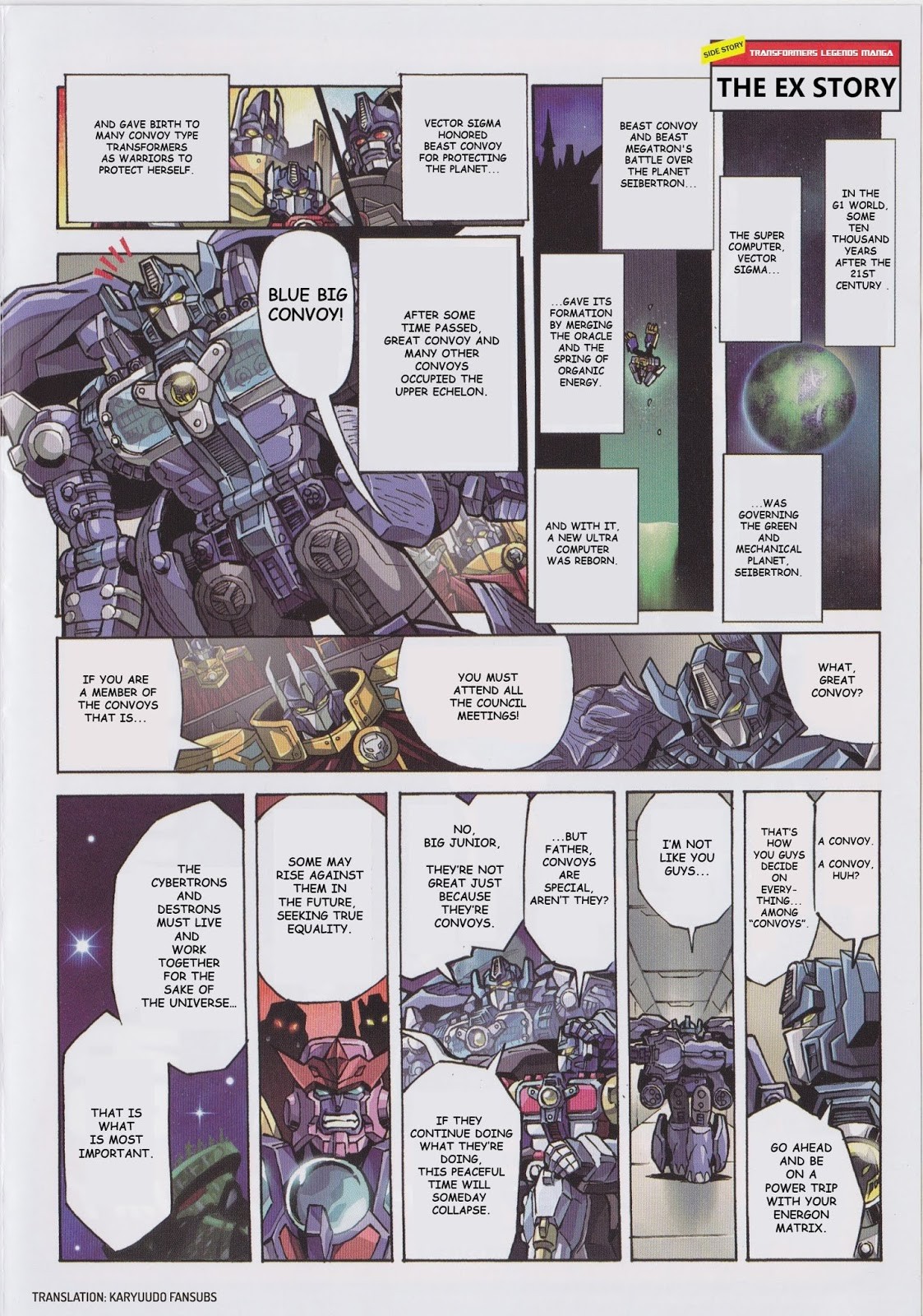 Transformers News: English Translation for Takara's Blue Big Convoy Manga Prepares Fans for Subtitled Beast Wars Neo