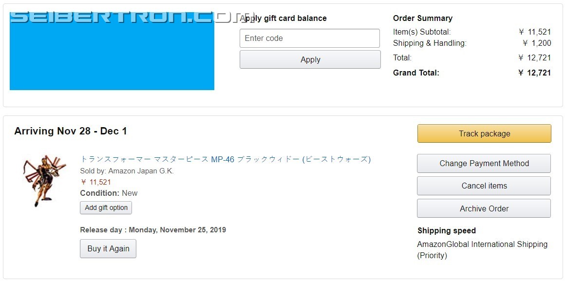 Transformers News: Masterpiece MP-46 Blackarachnia for $115 Shipped on Amazon Japan and $140 on Hasbro Pulse Transformers News: Masterpiece MP-46 Blackarachnia for $115 Shipped on Amazon Japan and $140 on Hasbro Pulse