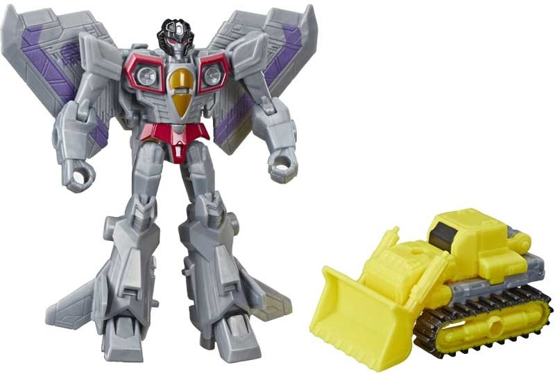Transformers News: Final Product Stock Images for Transformers Cyberverse Spark Armor Starscream, Bumblebee and Prime