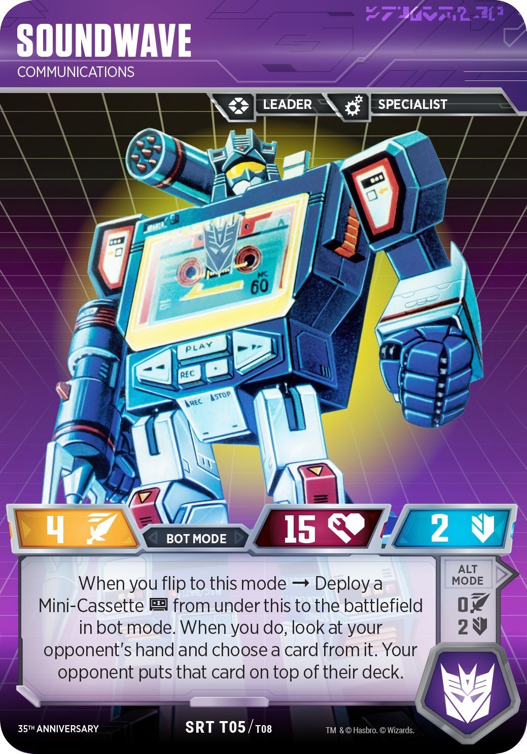 Transformers News: Transformers Trading Card Game Blaster vs Soundwave Pack Retail Version and Omnibots Revealed