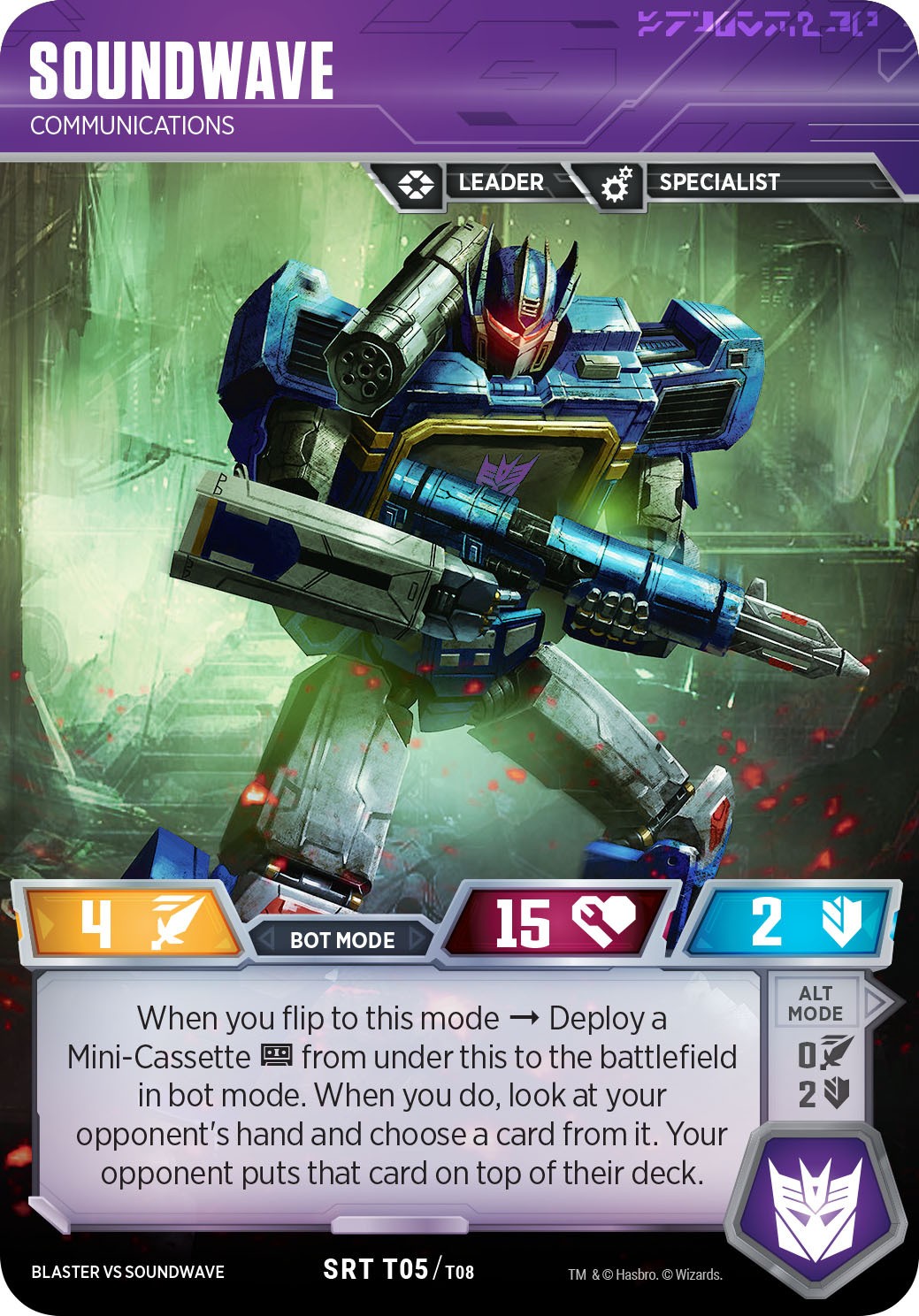 Transformers News: Transformers Trading Card Game Blaster vs Soundwave Pack Retail Version and Omnibots Revealed