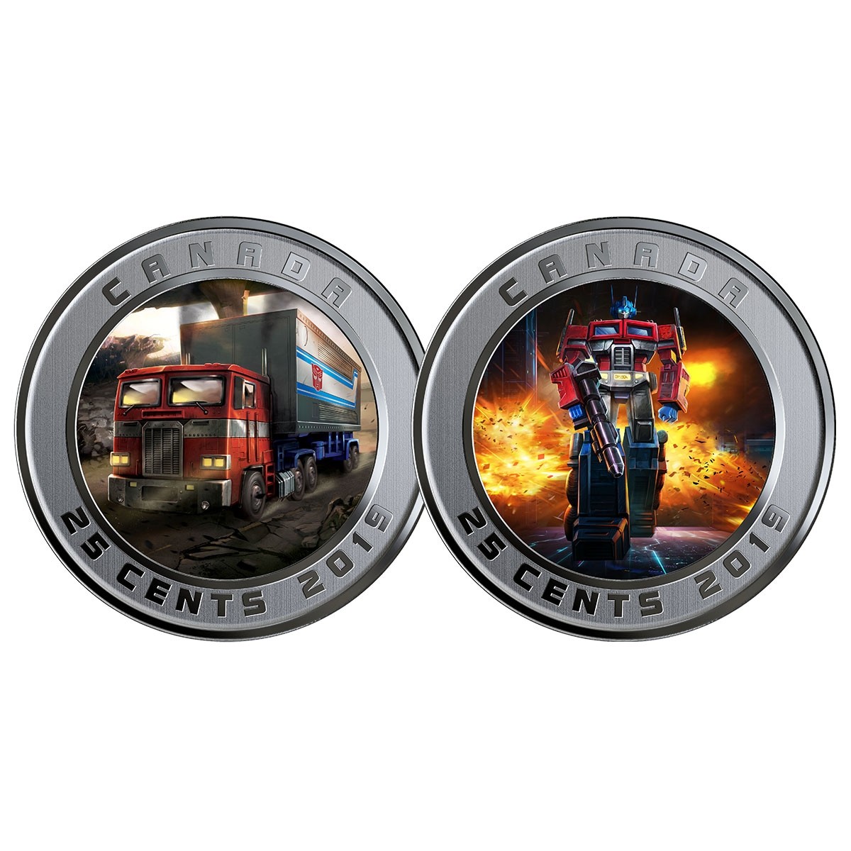 Transformers News: Canadian Mint Issues Optimus Prime Quarter and $25 Coin