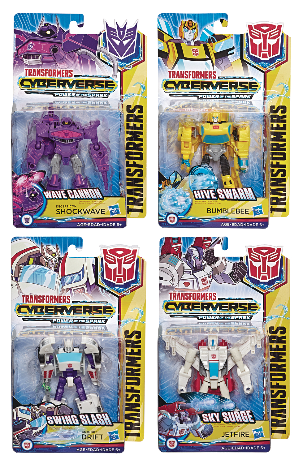 Transformers News: Transformers Cyberverse Warrior Class Wave 5 Assortment with Drift, Jetfire, Bumblebee and Shockwave