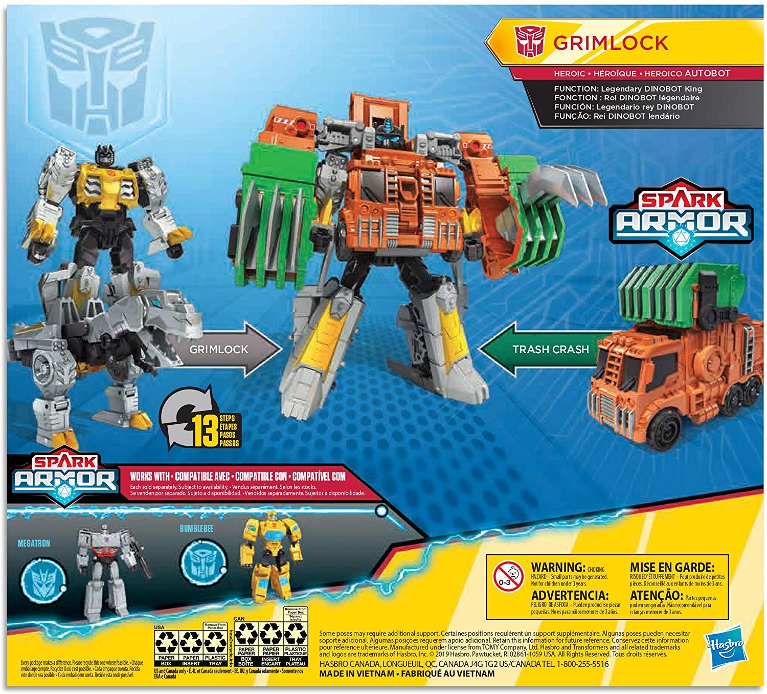Transformers News: Transformers Cyberverse Power of the Spark Elite Spark Armour Grimlock Available on Amazon