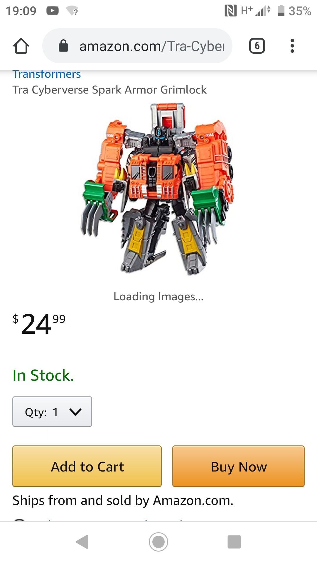 Transformers News: Transformers Cyberverse Power of the Spark Elite Spark Armour Grimlock Available on Amazon