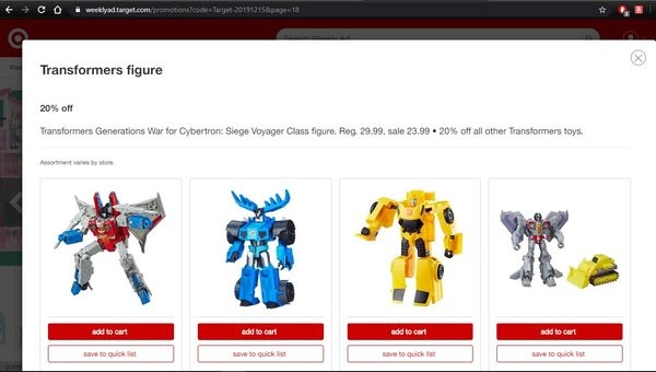 Transformers News: Steal of a Deal - Target Running 20% Off Coupon for All Transformers Transformers News: Steal of a Deal - Target Running 20% Off Coupon for All Transformers