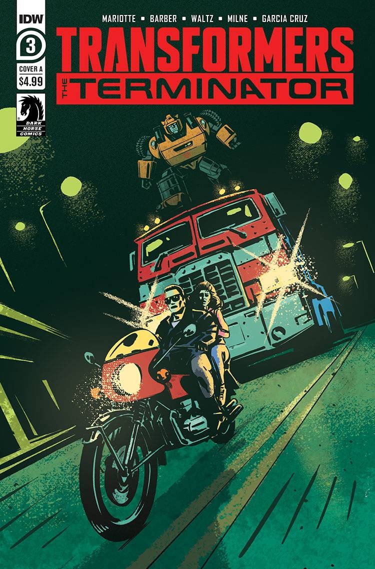 Transformers News: Transformers vs. The Terminator #3 Preview with 1980's Arcee and Velocity Design Art