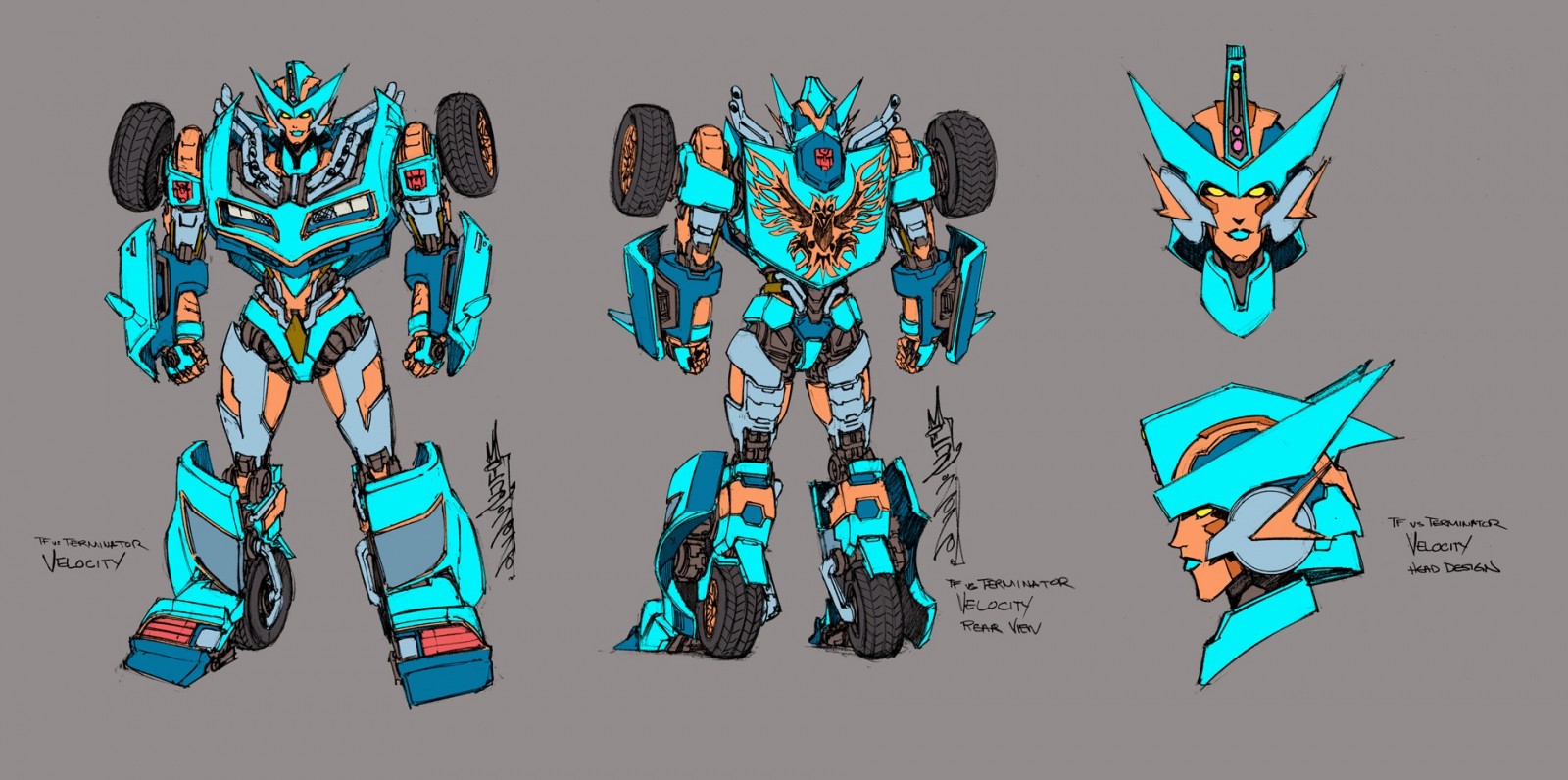 Transformers News: Transformers vs. The Terminator #3 Preview with 1980's Arcee and Velocity Design Art