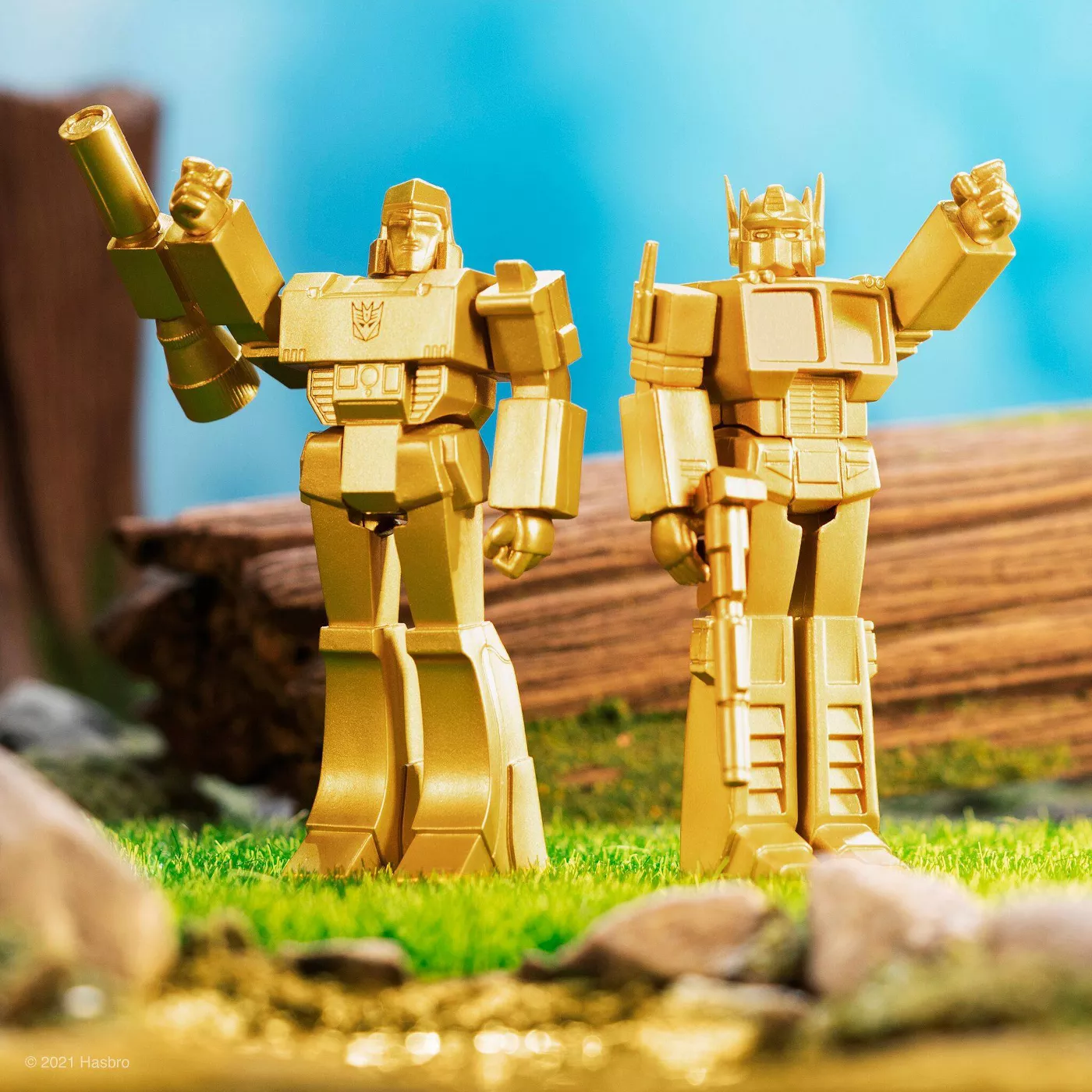 Transformers News: New Super7 Reaction Transformers Coming with Christmas Optimus Prime and Gold Lagoon Figures