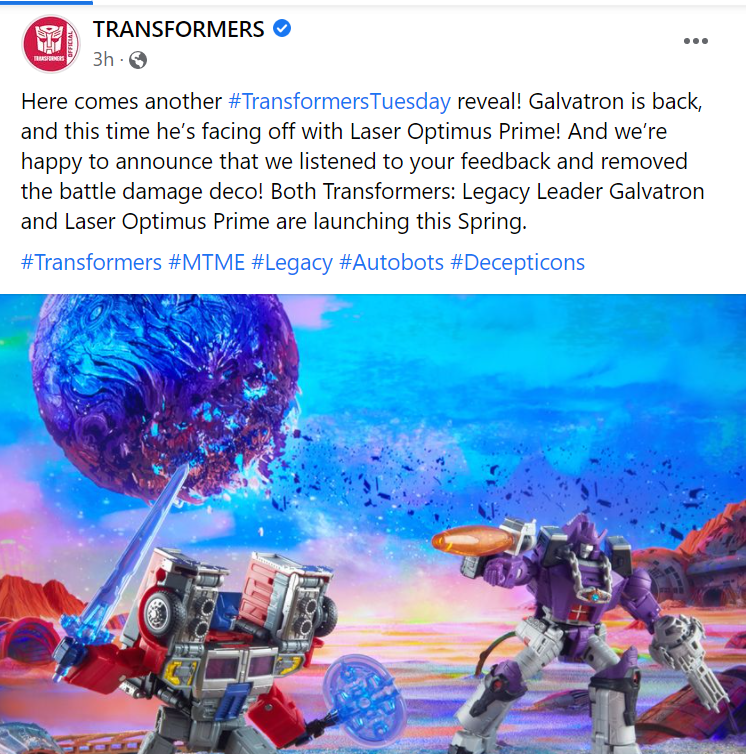 Transformers News: Hasbro's Latest Announcement Might Make you buy Galvatron Again Transformers News: Hasbro's Latest Announcement Might Make you buy Galvatron Again
