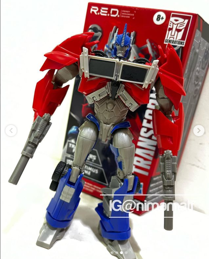 Transformers News: In Hand Images of RED Prime Optimus Prime Transformers News: In Hand Images of RED Prime Optimus Prime