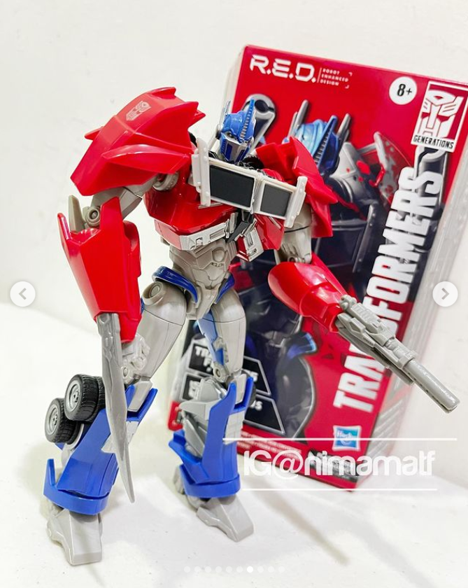 Transformers News: In Hand Images of RED Prime Optimus Prime Transformers News: In Hand Images of RED Prime Optimus Prime