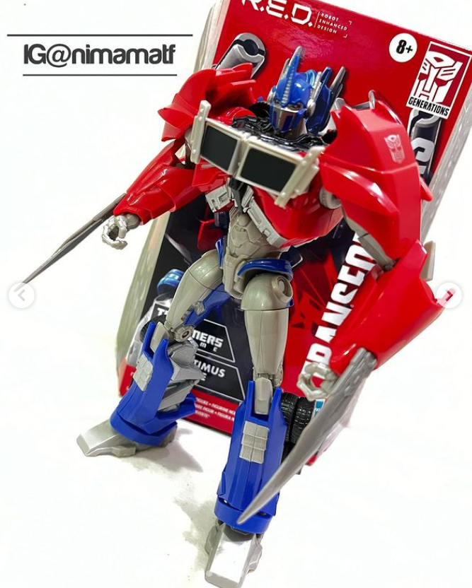 Transformers News: In Hand Images of RED Prime Optimus Prime Transformers News: In Hand Images of RED Prime Optimus Prime