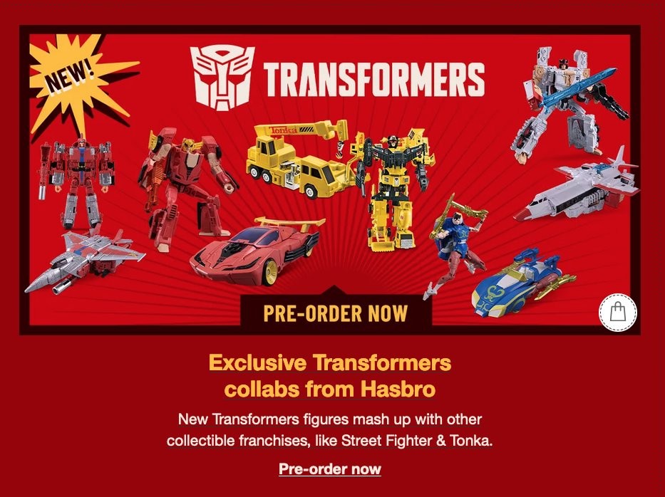 Transformers News: Target Summer Geek-Out Transformers Street Fighter and Tonka Devastator Preorders Live Transformers News: Target Summer Geek-Out Transformers Street Fighter and Tonka Devastator Preorders Live