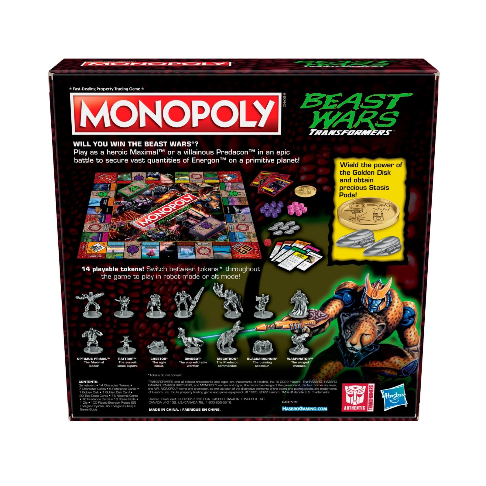 Transformers News: Better Look at Tokens and Cards in Beast Wars Monopoly Game