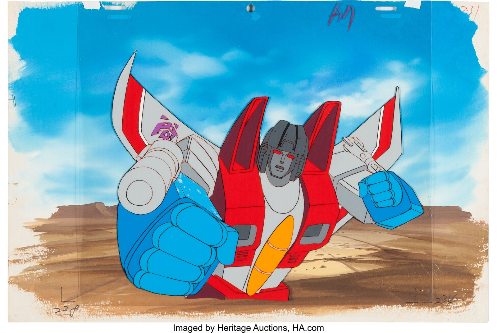 Transformers News: Original Production Cells from The Transformers G1 Episode "A Prime Problem" Currently on Auction
