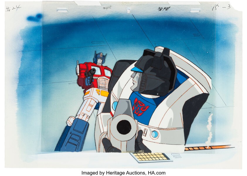Transformers News: Original Production Cells from The Transformers G1 Episode "A Prime Problem" Currently on Auction