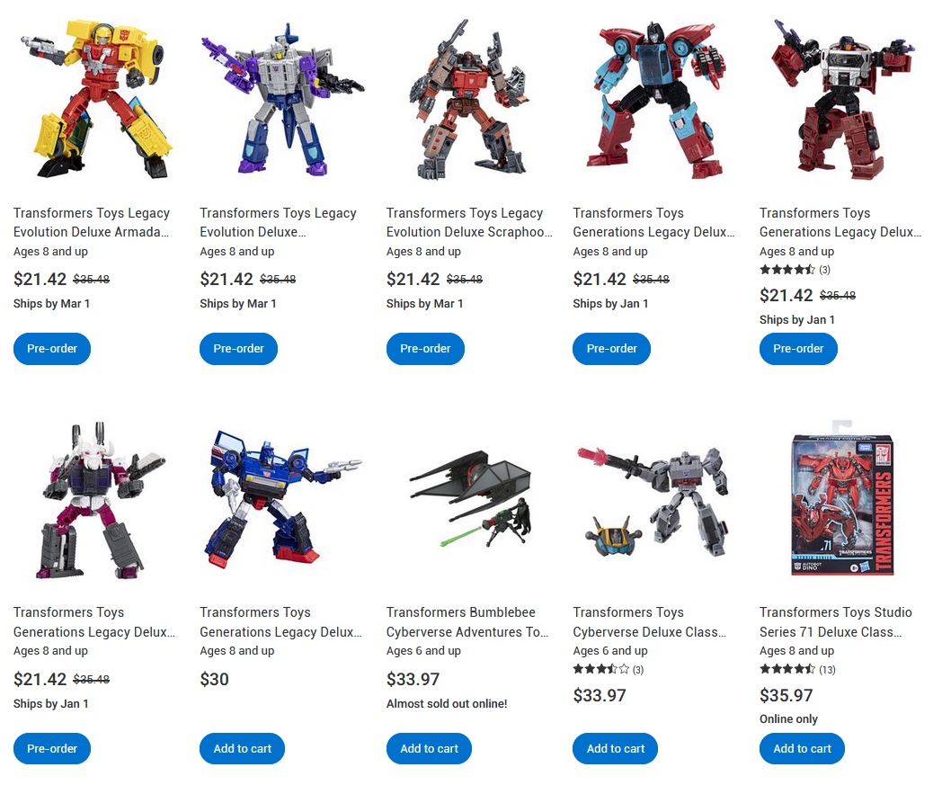 Transformers News: Transformers Legacy Scraphook, Needlenose, Deadend, Skullgrin and More at 40% Off on Walmart.ca