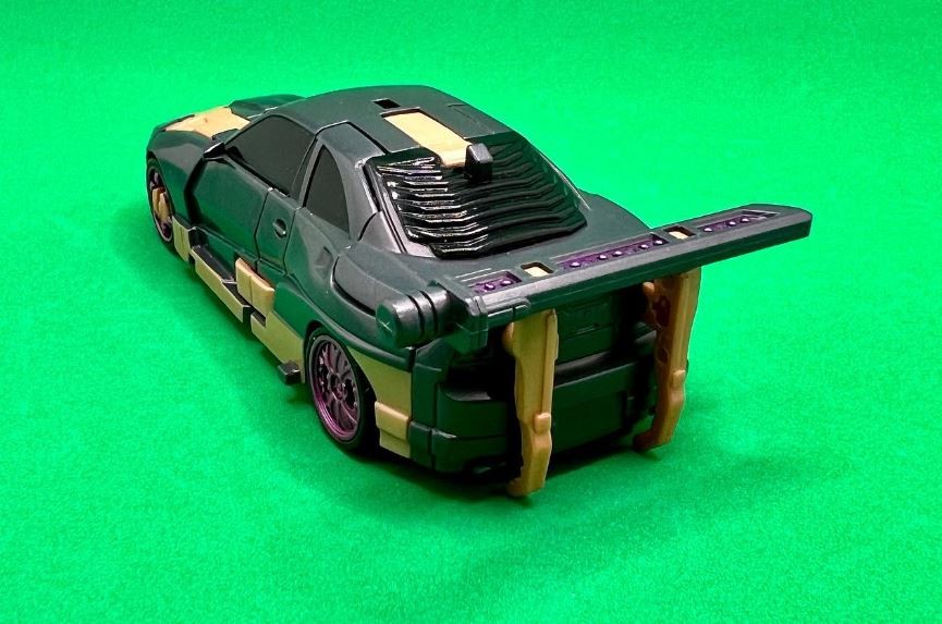 Transformers News: New Images of Rise of the Beasts Deluxe Nightbeat Shows how the Weapons form the Spoiler in Alt Mode Transformers News: New Images of Rise of the Beasts Deluxe Nightbeat Shows how the Weapons form the Spoiler in Alt Mode