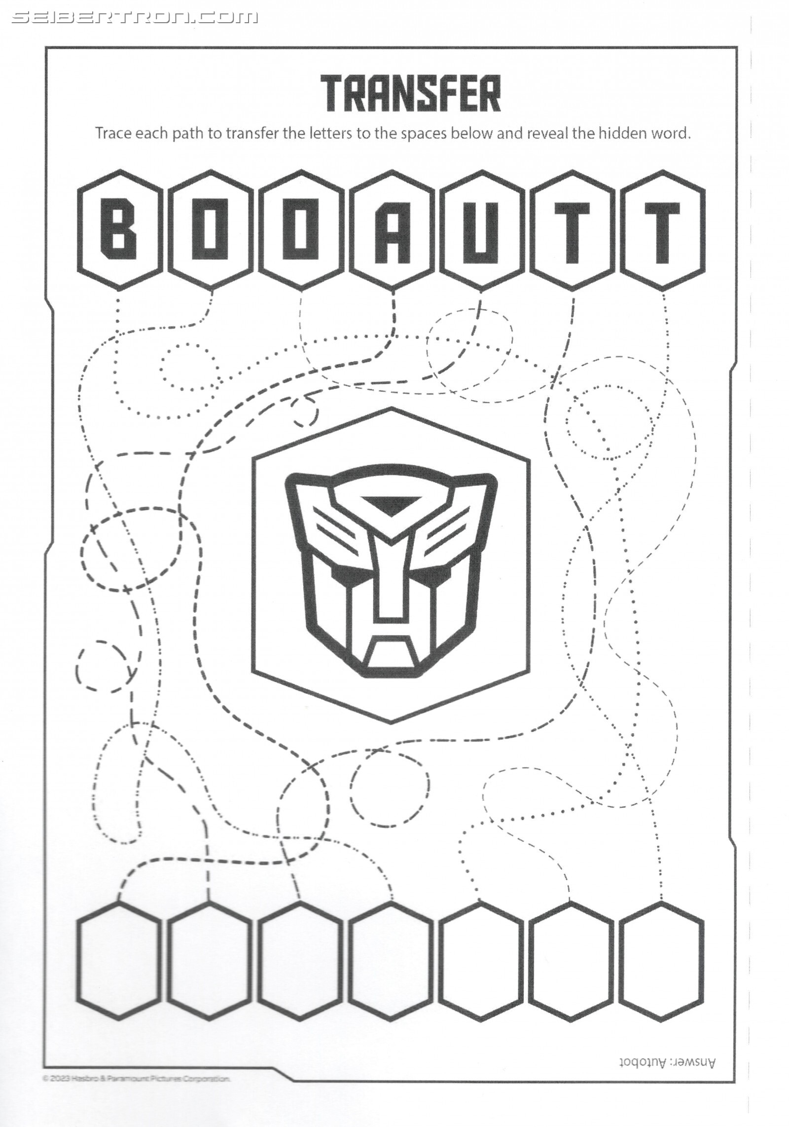 Transformers News: Official Colouring and Activity Pages for Transformers Rise of the Beasts Free for You to Print
