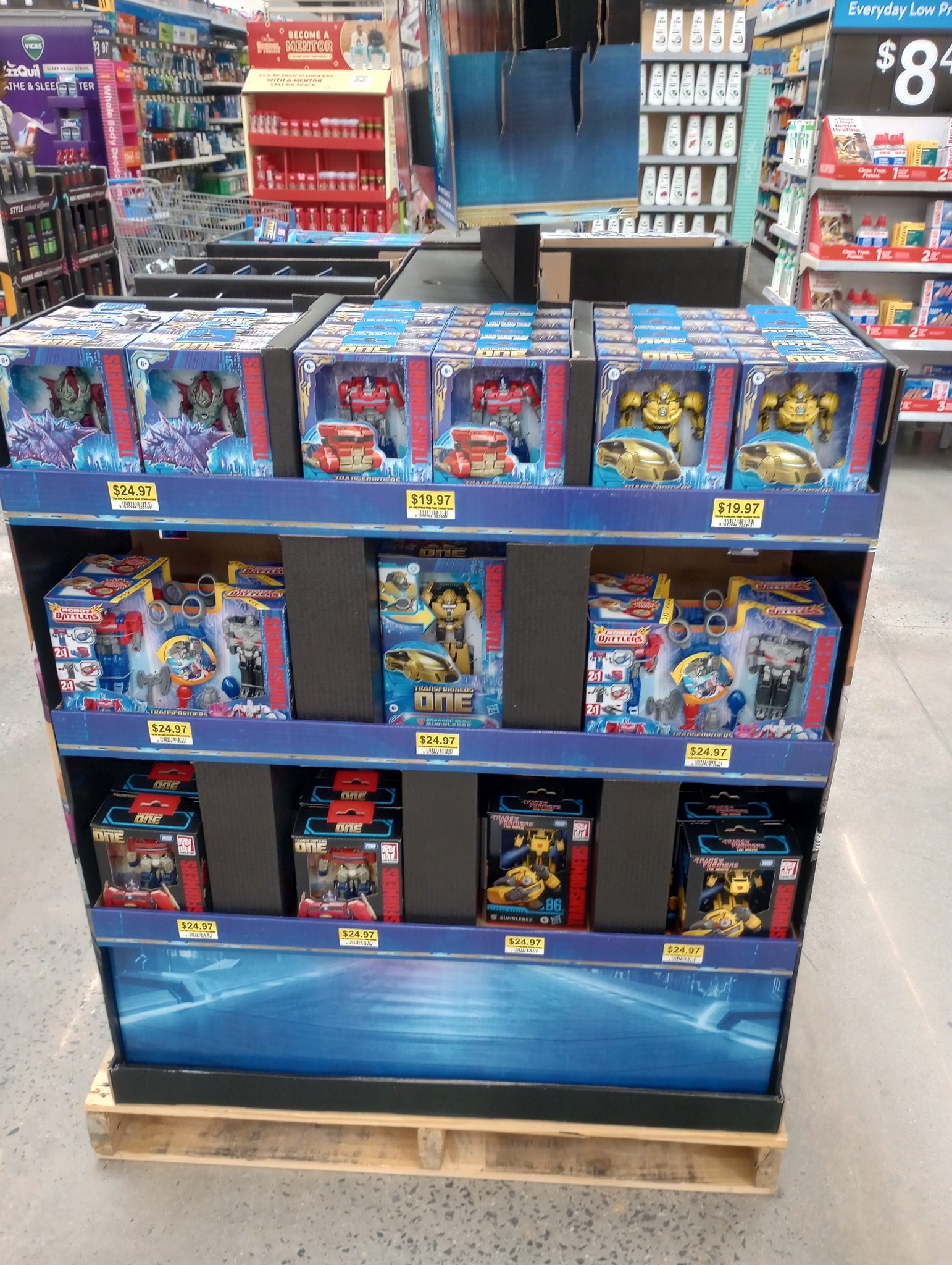 Transformers News: Transformers One Toyline Rolls into Walmart with Standee and New Products