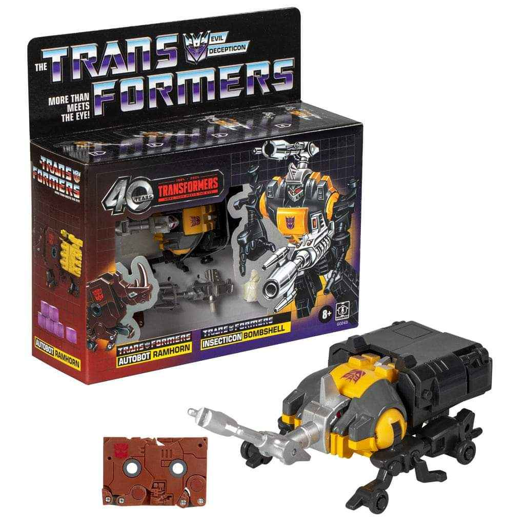 Transformers News: Image of Walmart's G1 Bombshell and Ramhorn Packaging Shows a Rare Instance of Dual Faction Colors Transformers News: Image of Walmart's G1 Bombshell and Ramhorn Packaging Shows a Rare Instance of Dual Faction Colors