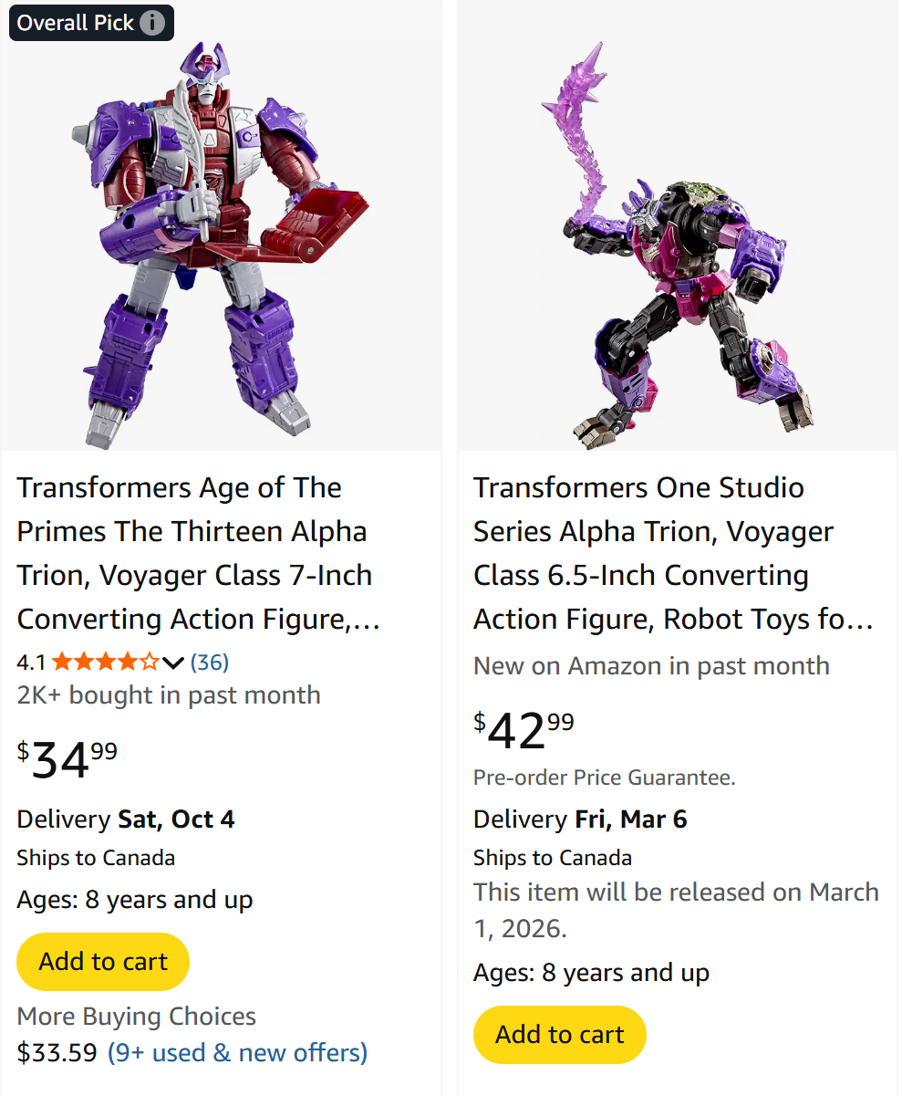 Transformers News: MSRP Prices for Transformers are Only Rising in the US (for now)